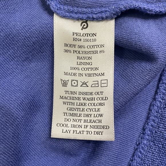 Peloton Terrycloth 1/4 Zip Pullover Sweatshirt in Purple - Size: Large - Picture 7 of 7
